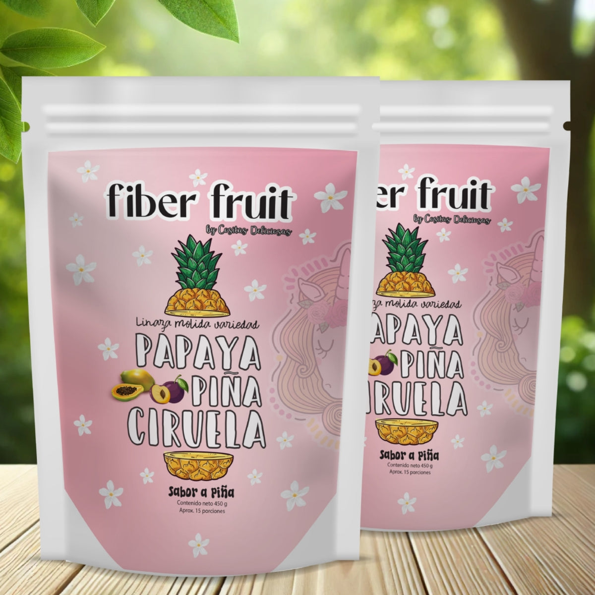 Tratamiento de 2 paquetes de Fiber fruit 450g c/1